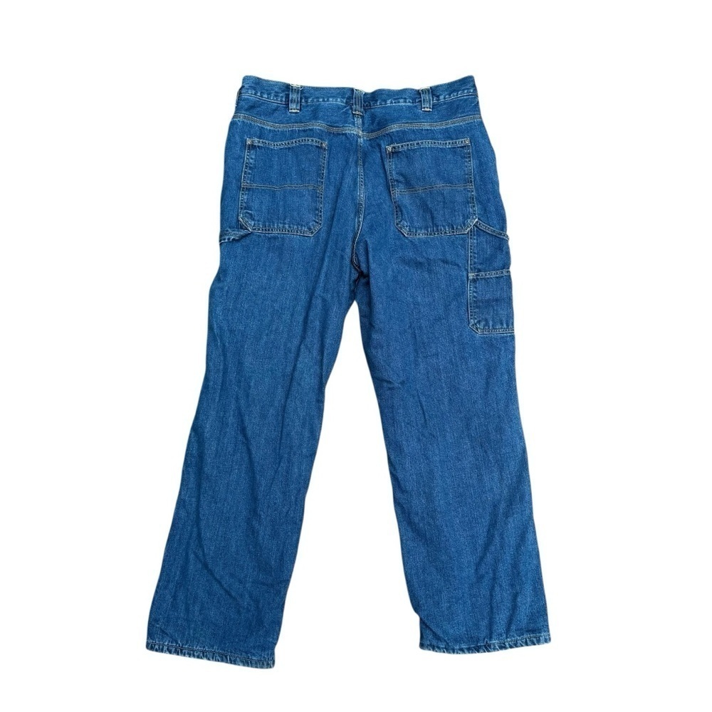 Blue Mountain Mens Fleece Lined Carpenter Painter Denim Jeans 38X32 - Picture 4 of 12